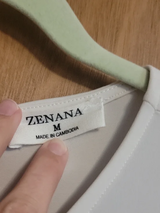 Zenana Outfitters Sleeveless Pleated Shell Top in Light Cream - Picture 2 of 5